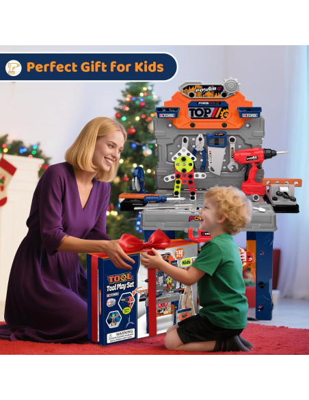 Banco de herramientas para niños ShyLizard 132 PCS con taladro