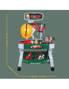 Banco de herramientas de juguete Oleoca para niños 3 años 2