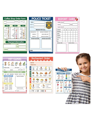 Cuadernos de Juego de Simulación para Niños Eaasty - 6 Pcs