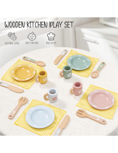 Juguetes de Cocina de Madera Toyssa para Niños 3-6 Años
