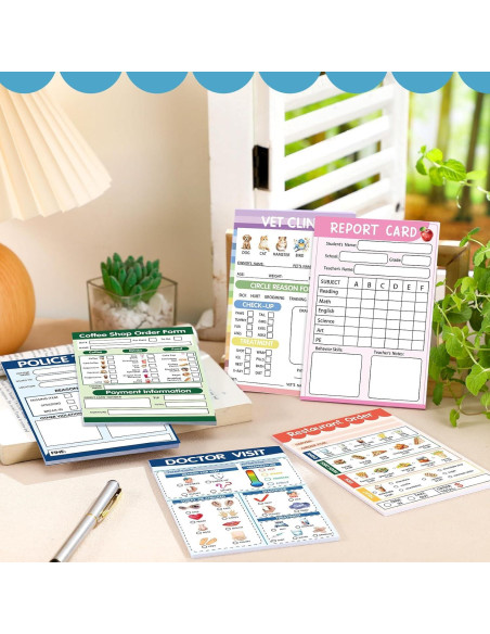 Cuadernos de Juego de Simulación para Niños Eaasty - 6 Pcs