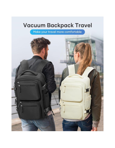 Mochila de Viaje al Vacío Suradar 25L Negra con Bomba