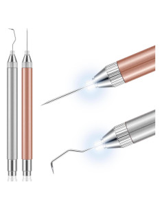 Herramientas de Deshierbe LED Therwen 2 Pcs Rosa Dorado y Plata
