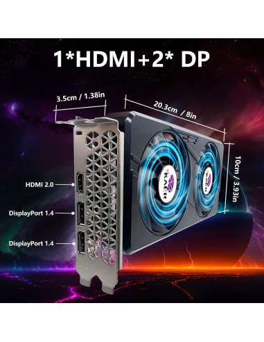 Tarjeta Gráfica GTX 1060 6GB GDDR5 para Juegos y VR