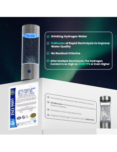 Botella de Agua Hidrógeno A2 Energy 290ml Recargable 2