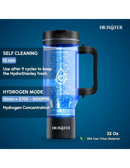 Botella de Agua de Hidrógeno Dr. Water 32oz - Generador H2