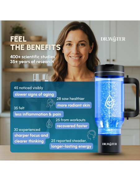 Botella de Agua de Hidrógeno Dr. Water 32oz - Generador H2