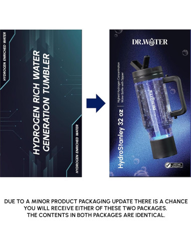 Botella de Agua de Hidrógeno Dr. Water 32oz - Generador H2