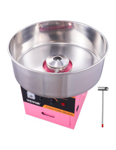 Máquina de Algodón de Azúcar VEVOR 1000W con Tazón Inoxidable