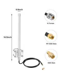 Antena Lora 915MHz 5.8dBi eifagur con Cable de 3m 2