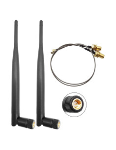 Antena LoRa 915MHz Tenmory 3dBi Omni + 2 Cables IPX 15cm