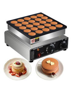Hacedor de Mini Pancakes AEYDJXMER 25PCS Acero Inoxidable 950W