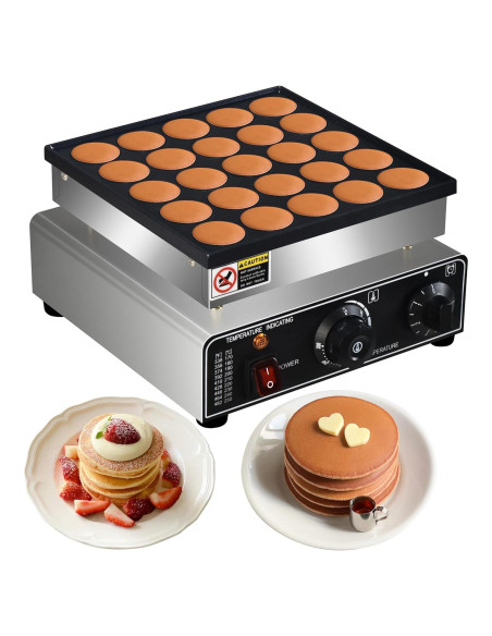 Hacedor de Mini Pancakes AEYDJXMER 25PCS Acero Inoxidable 950W