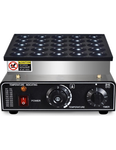 Hacedor de Mini Pancakes AEYDJXMER 25PCS Acero Inoxidable 950W