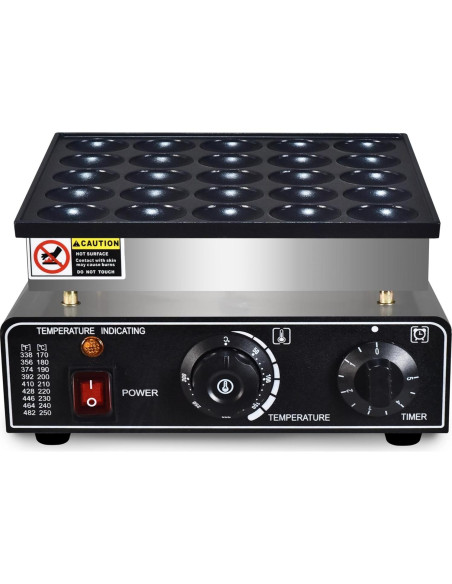 Hacedor de Mini Pancakes AEYDJXMER 25PCS Acero Inoxidable 950W