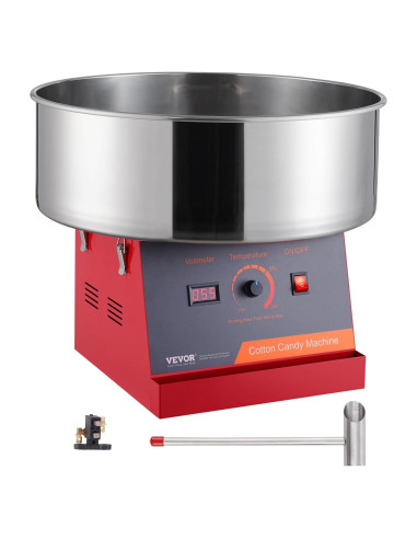 Máquina de Algodón de Azúcar VEVOR 1000W con Tazón Inoxidable