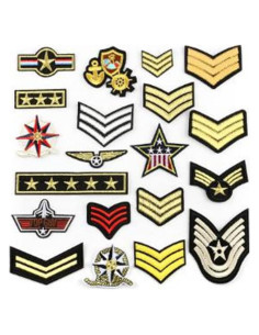 Kit 20 Parches Bordados Policías Ulricar Autoadhesivos