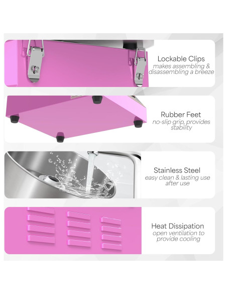 Máquina de Algodón de Azúcar VIVO CANDY-V001 1030W 20" Acero Inoxidable