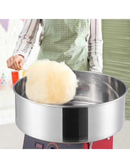 Máquina de Algodón de Azúcar VEVOR 1000W con Tazón Inoxidable