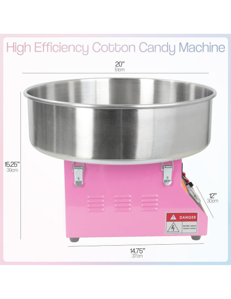 Máquina de Algodón de Azúcar VIVO CANDY-V001 1030W 20" Acero Inoxidable