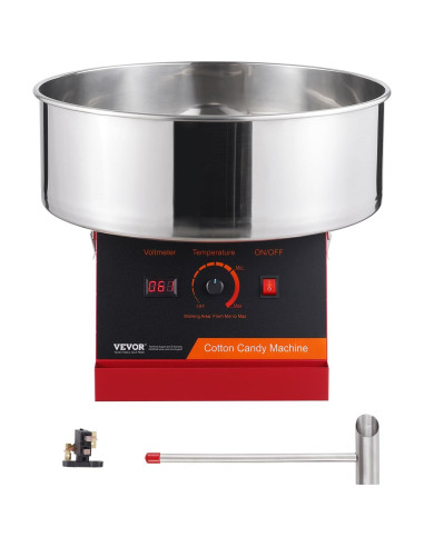 Máquina de Algodón de Azúcar VEVOR 1000W con Tazón Inoxidable