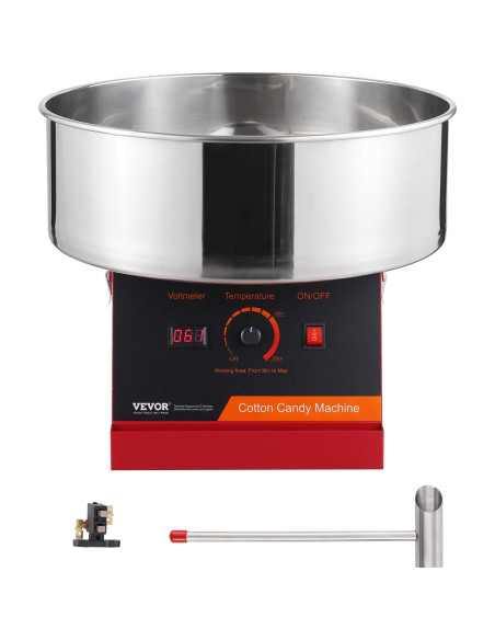 Máquina de Algodón de Azúcar VEVOR 1000W con Tazón Inoxidable