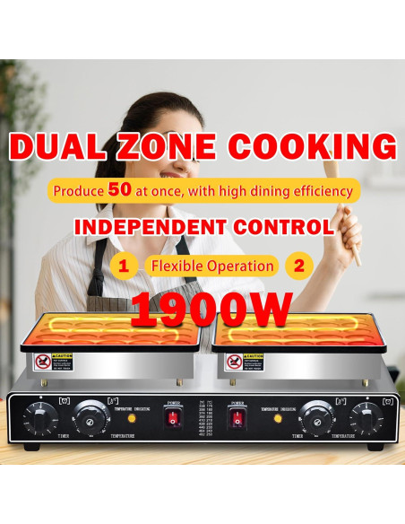 Hacedor de Pancakes Mini AEYDJXMER 1900W Antiadherente 25PCS