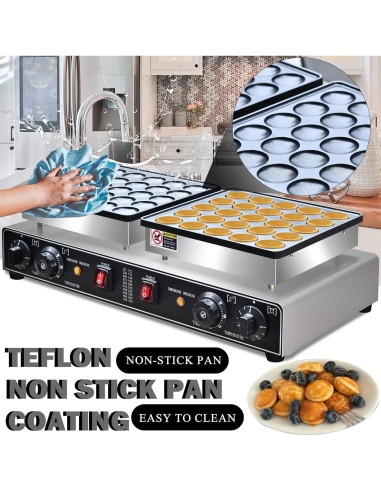 Hacedor de Pancakes Mini AEYDJXMER 1900W Antiadherente 25PCS