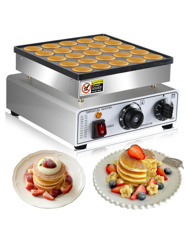 Mini Máquina de Pancakes SIJIDING 950W 25 Huecos Anti-adherente