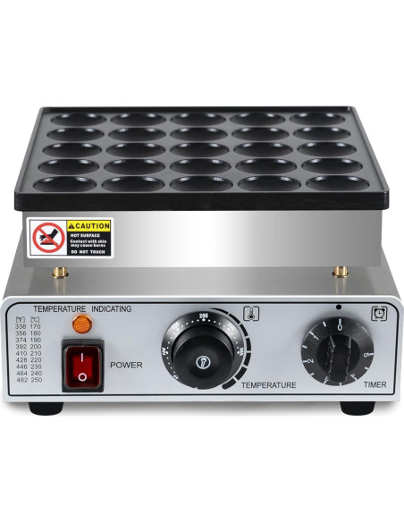 Mini Máquina de Pancakes SIJIDING 950W 25 Huecos Anti-adherente