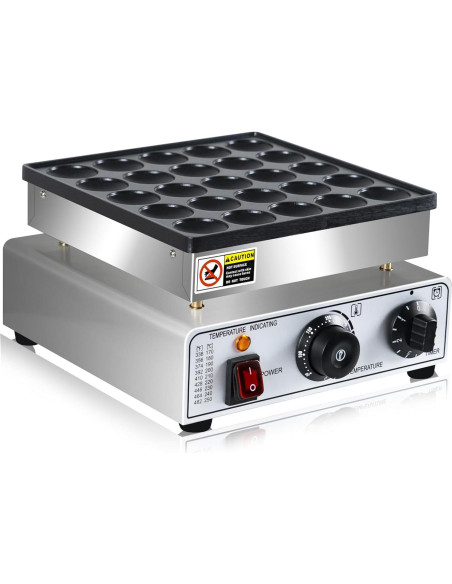 Mini Máquina de Pancakes SIJIDING 950W 25 Huecos Anti-adherente