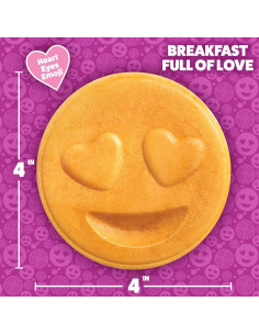 Mini Waffle Maker CucinaPro Emoji Corazón 10.16 cm Antiadherente 2