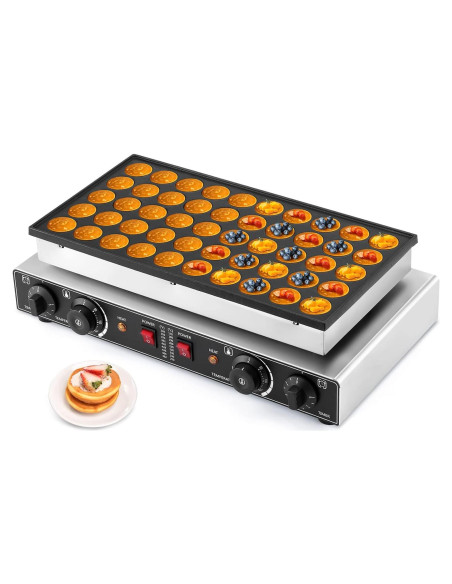 Máquina de Pancakes Eléctrica LANUEVA GG-2, 50 Pcs, Acero Inoxidable