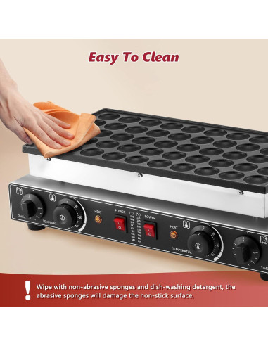 Máquina de Pancakes Eléctrica LANUEVA GG-2, 50 Pcs, Acero Inoxidable