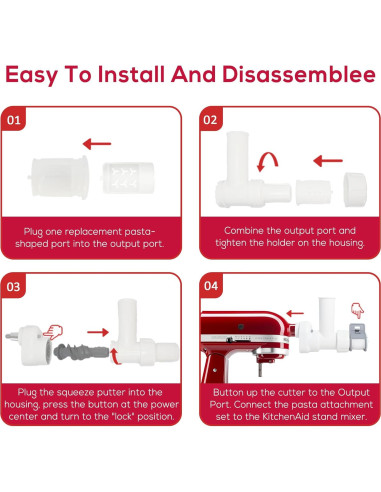 Accesorio para Hacer Pasta 6 en 1 RYANER para KitchenAid