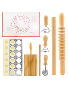 Kit 9 en 1 para Hacer Pasta GIASSVIO - Molde Ravioli y Accesorios