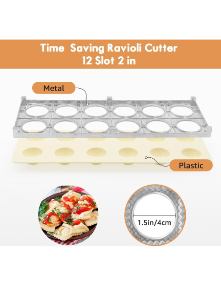 Kit 9 en 1 para Hacer Pasta GIASSVIO - Molde Ravioli y Accesorios