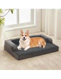 Cama Ortopédica para Perros WINDRACING 91x58 cm Gris 2