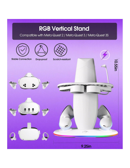 Base de Carga Rápida para Meta Quest 2/3/3S - Shenzhen