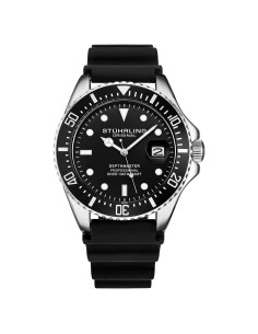 Reloj de buceo Stuhrling Original para hombres 42mm negro