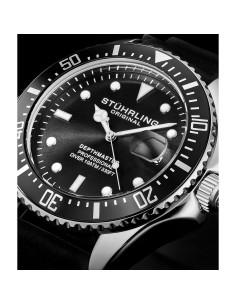 Reloj de buceo Stuhrling Original para hombres 42mm negro 2