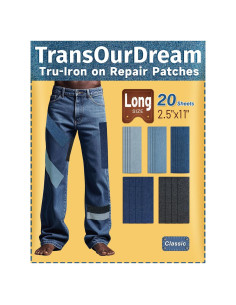 Parches de Planchar TransOurDream para Jeans Rasgados - 20 Piezas
