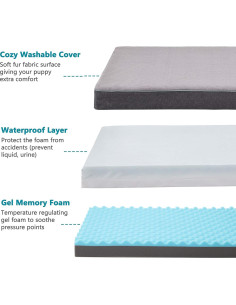 Cama ortopédica para perros XL - Espuma viscoelástica refrigerante 2