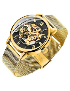 Reloj Mecánico Steampunk Dentily para Hombre Azul
