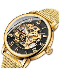 Reloj Mecánico Steampunk Dentily para Hombre Azul 2