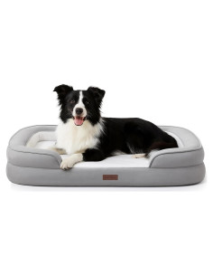 Cama Ortopédica para Perros Grandes Soft Touch 88.9x63.5cm Gris