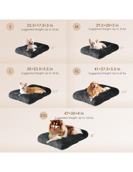 Cama para Perros EHEYCIGA Fluffy 29.5x20cm Gris Oscuro