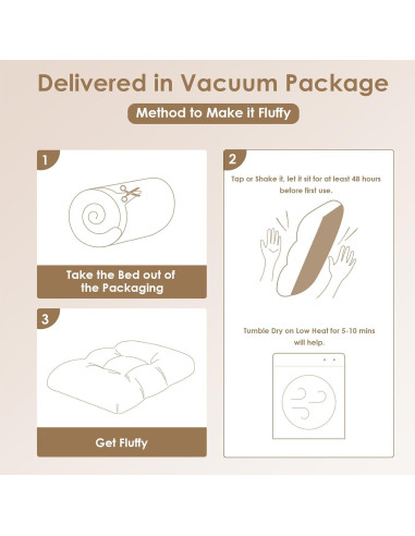 Cama para Perros EHEYCIGA Fluffy 29.5x20cm Gris Oscuro