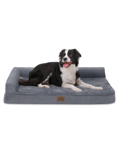 Cama ortopédica para perro grande COZY KISS 76x51 cm gris