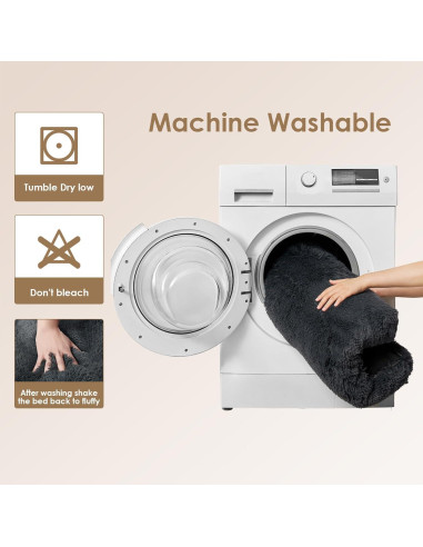 Cama para Perros EHEYCIGA Fluffy 29.5x20cm Gris Oscuro